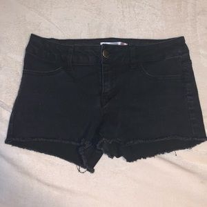 Women's black cutoff shorts
